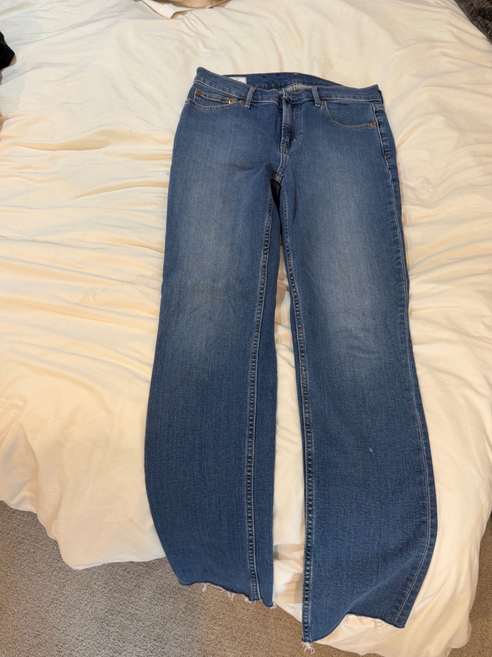 GAP Women's Blue Straight-Leg Jeans